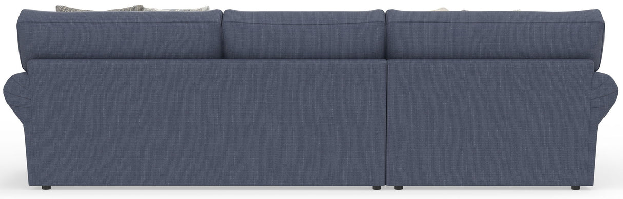 Cape May - Sofa Chaise With Comfort Coil Seating, 41" Cocktail Ottoman And 5 Accent Pillows Included