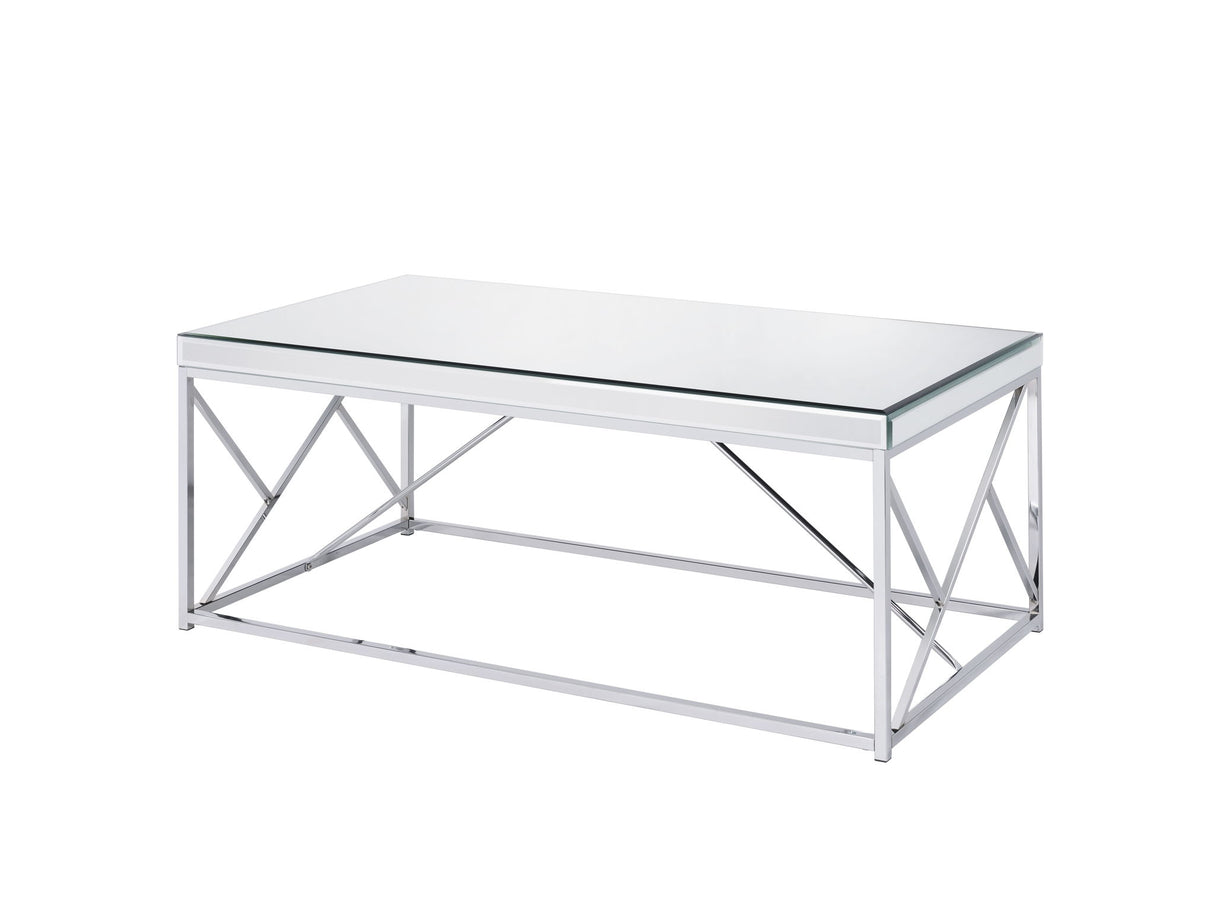 Evelyn - Mirror Top Cocktail Table - Gray