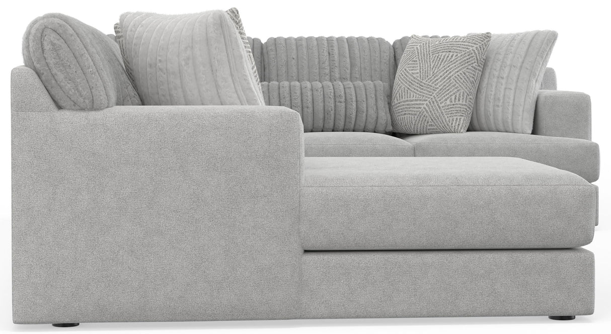 Logan - Upholstered Sectional With Comfort Coil Seating And Accent Pillows Included
