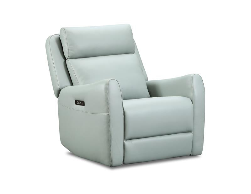 Garbo - Leather Power Swivel Glider Recliner w/adj Headrest and Zero Gravity - T05869