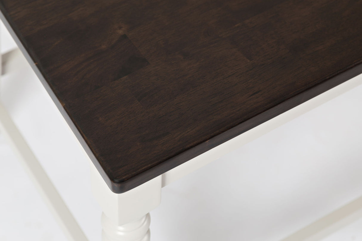 Orchard Park - Slatback Counter Bench - Soft Gray / Dark Brown