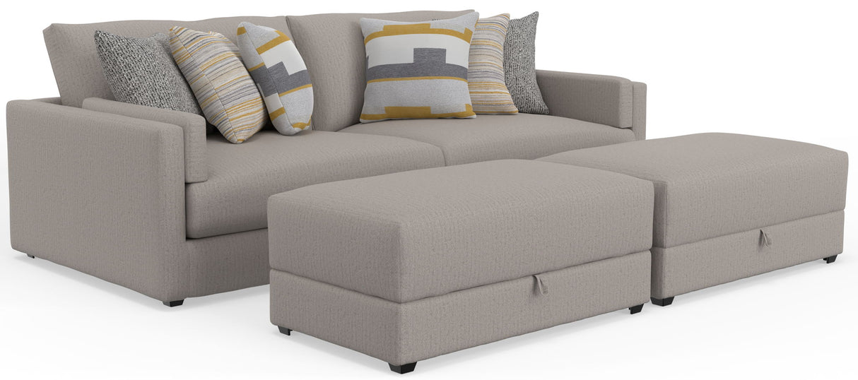 Trevor - Extra Deep Oversized Sofa With Included Storage Cocktail Ottoman