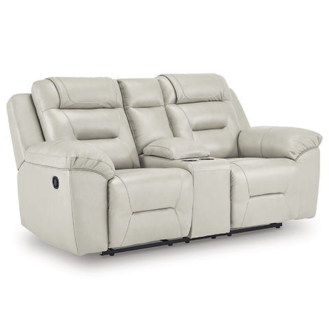 Heritage DBL Rec Loveseat w/Console Leather