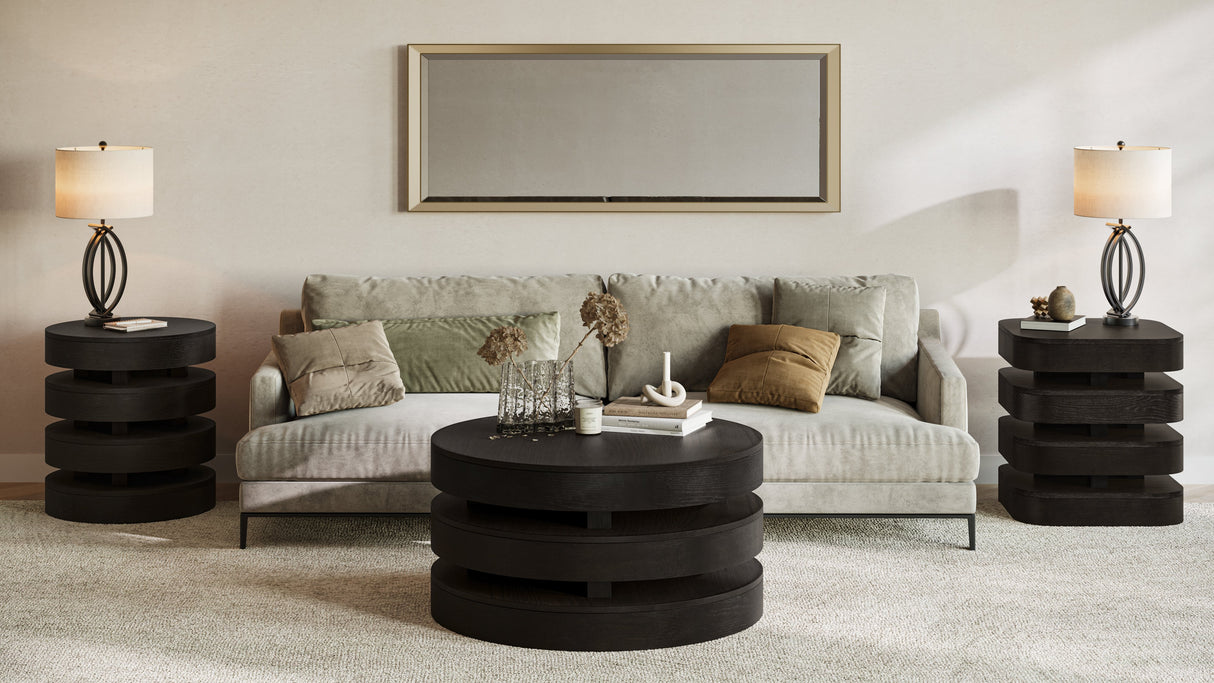 Brix Square End Table - Espresso