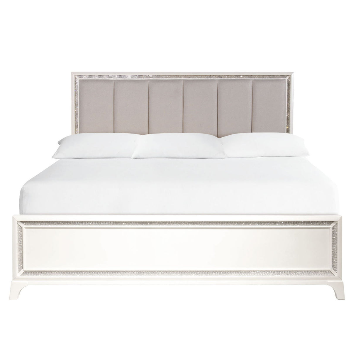 Cassie - King Bed - Off-White