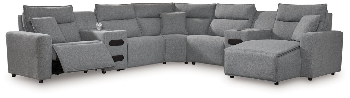 ModMax II - Salt And Pepper - Reclining Sectional