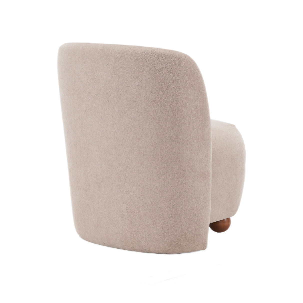 Modern Low Back Accent Upholstered Armless Living Room Chairs, Round Feet