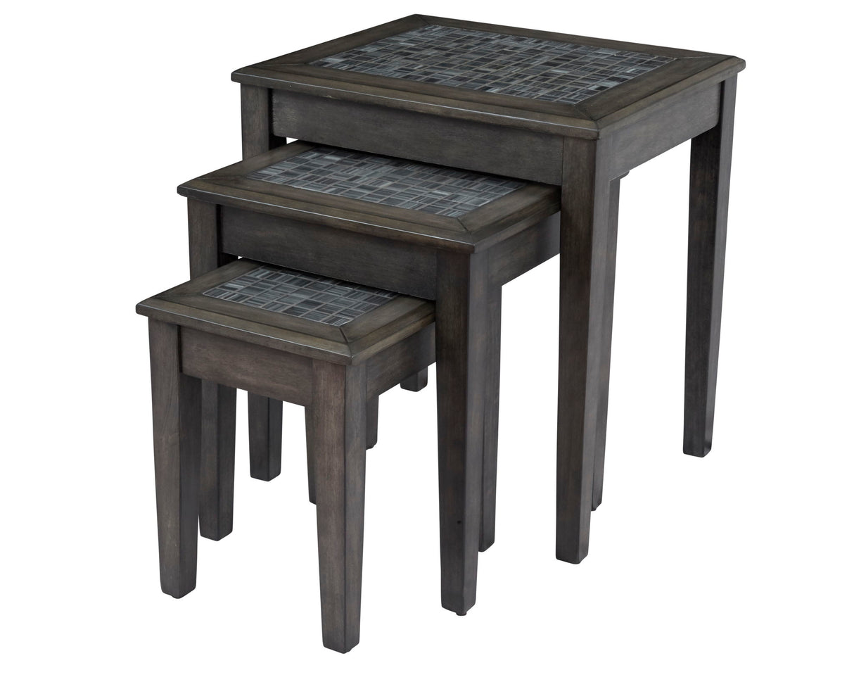 Baroque - Mosaic Nesting Tables - Gray