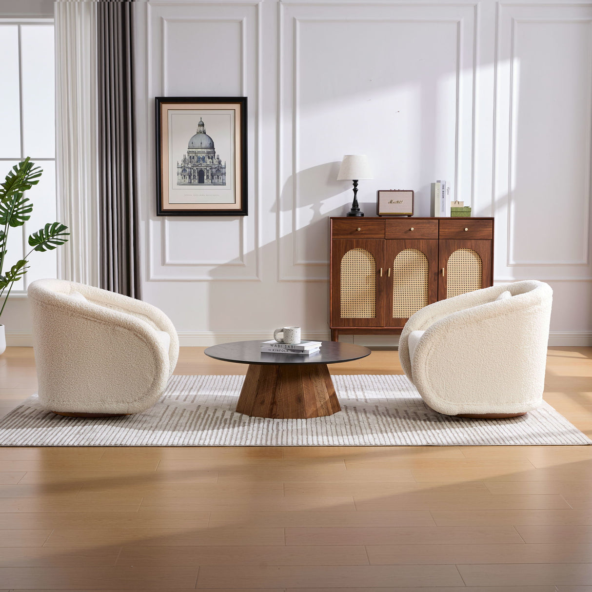 Swivel Accent Chair With 360 Degree Rotating