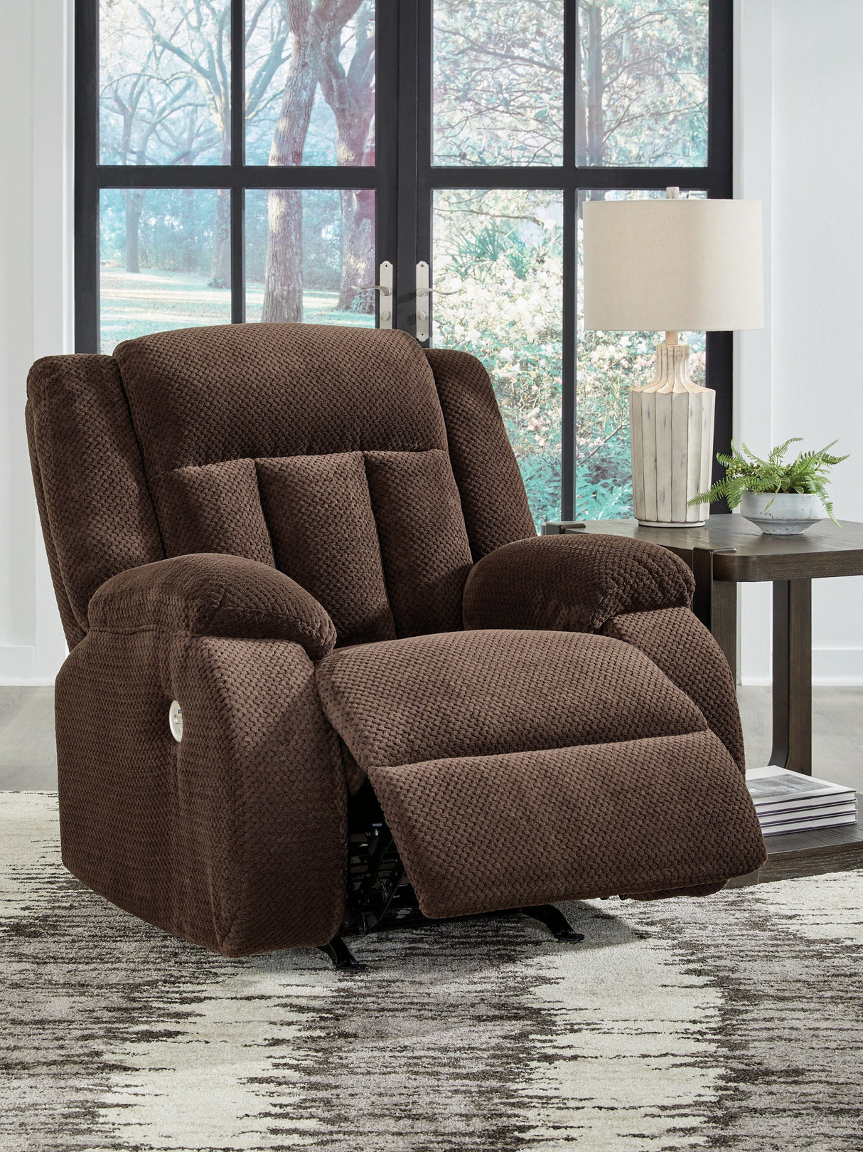 Free Wake - Power Rocker Recliner - Chocolate
