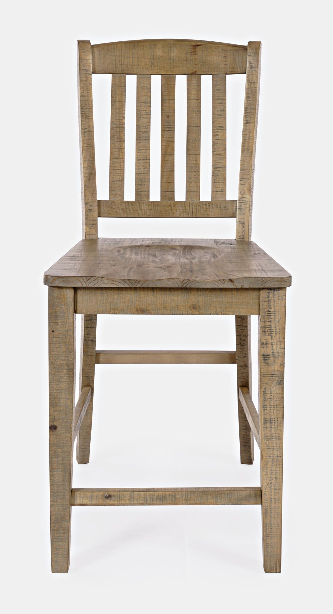 Carlyle Crossing - Slatback Stool (Set of 2) - Distressed Medium Brown
