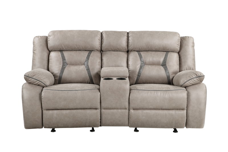 Tyson - Reclining Glider Console - Gray