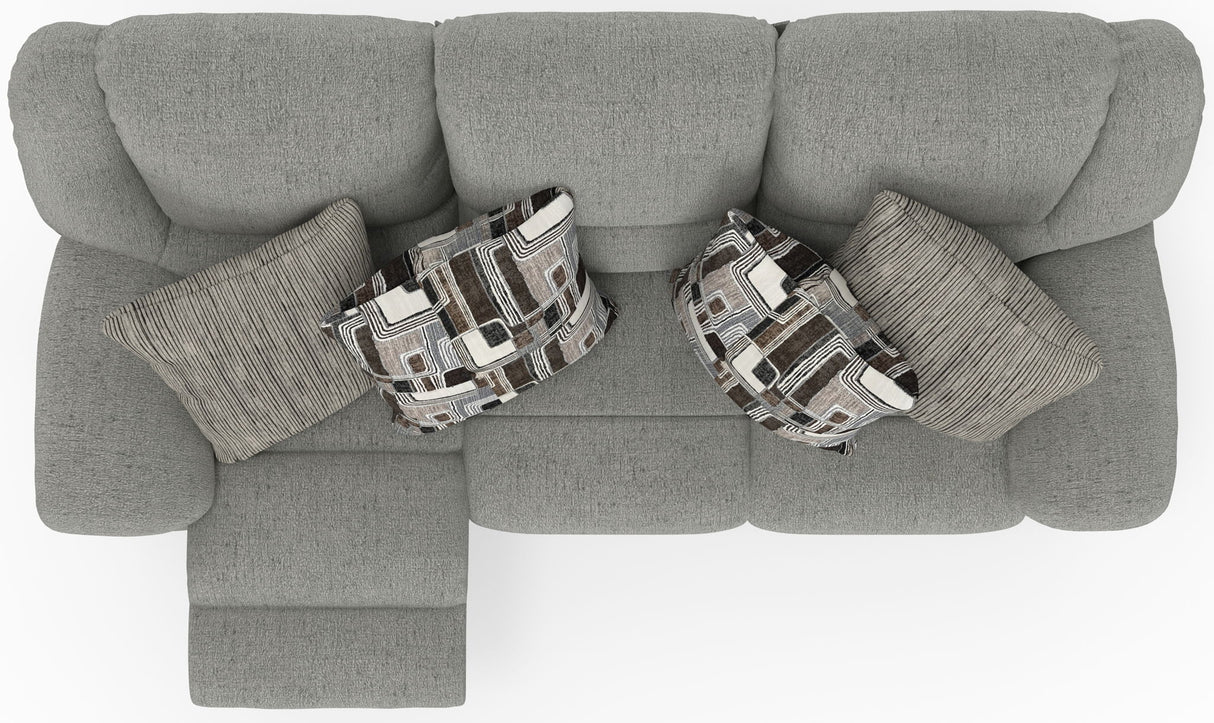 Trifecta - Sofa With 3 Recliners and Drop Down Table