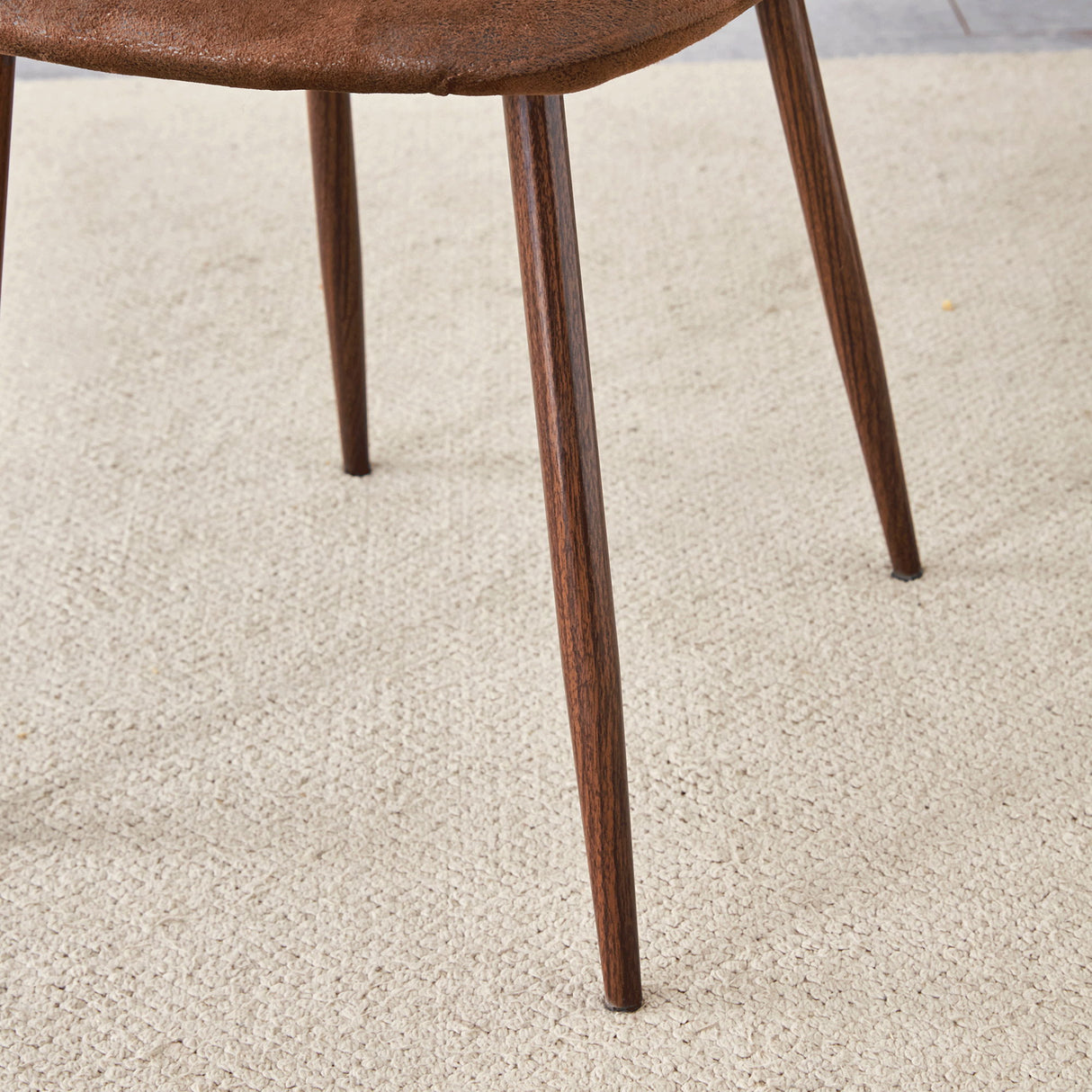 (Set of 4) Backrest AndTransfer Legs Chairs Adding A Touch Of Elegance To Minimalist And Scandinavian Style Homes - Walnut