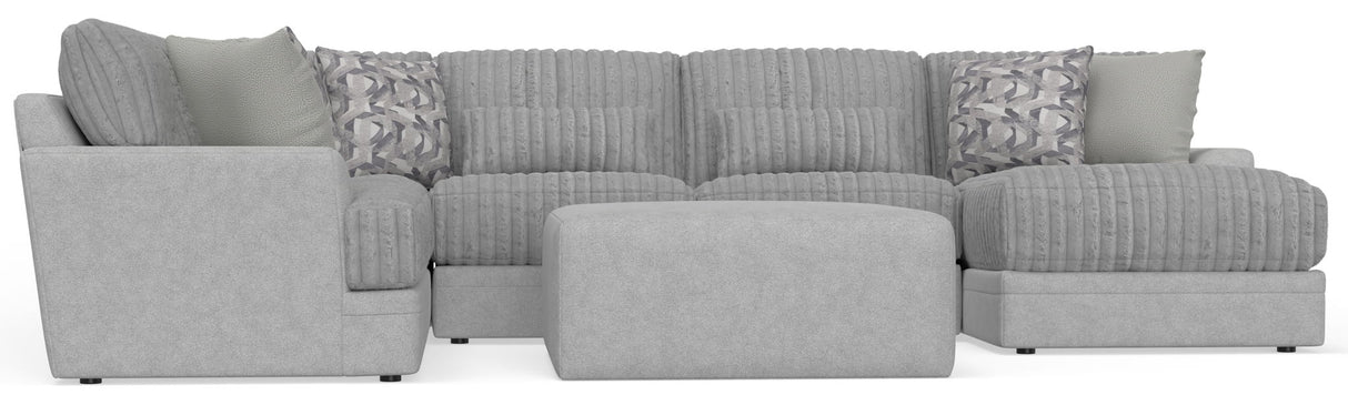 Titan - Sectional With Comfort Coil Seating, Cocktail Ottoman And Accent Pillows Included