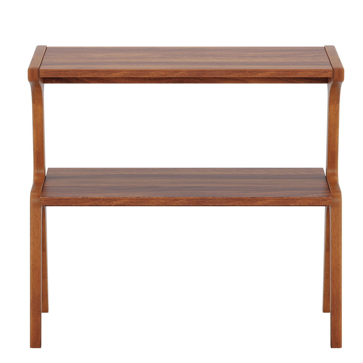Narrow End Table With 2 Tier Shelf - Cherry