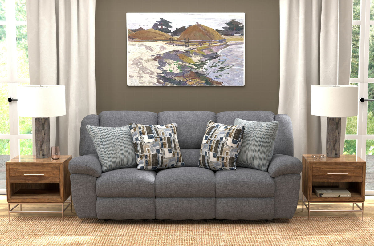 Trifecta - Sofa With 3 Recliners and Drop Down Table