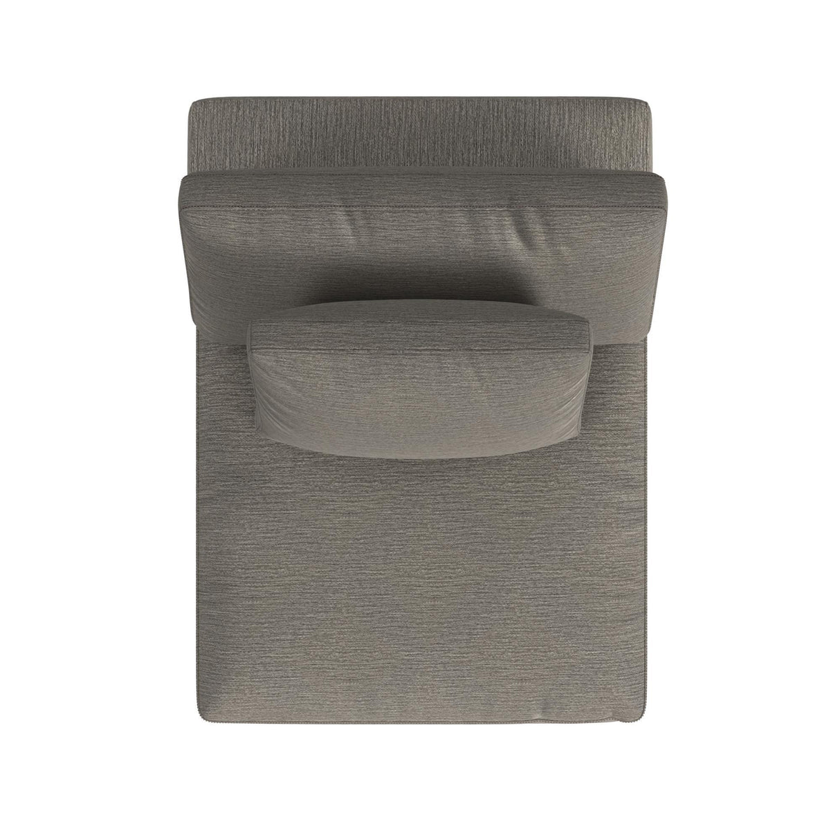 York - Modular Armless Chair With Overstuffed Cushion And Adjustable Pillows - Taupe