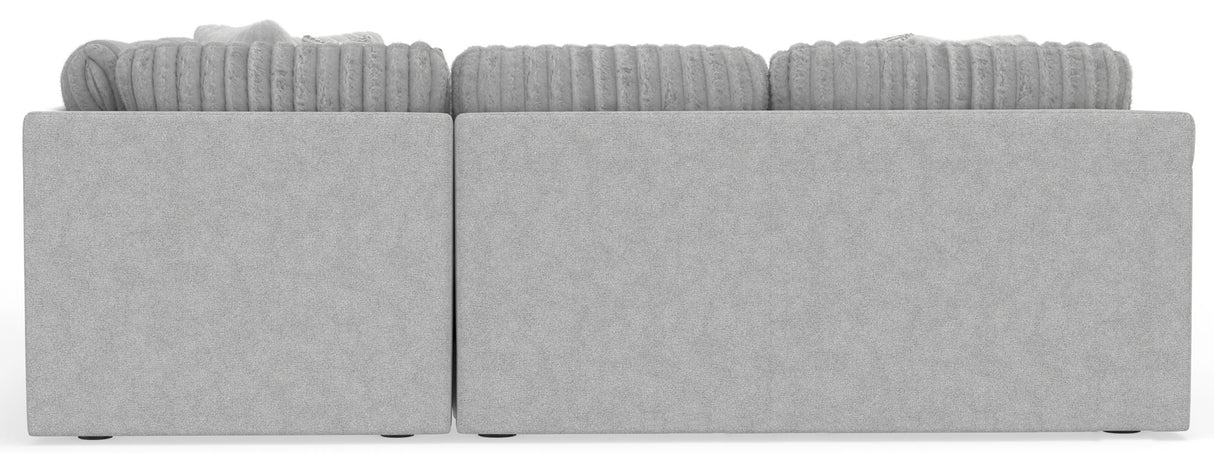 Logan - Upholstered Sectional With Comfort Coil Seating - 46" Cocktail Ottoman And Accent Pillows Included