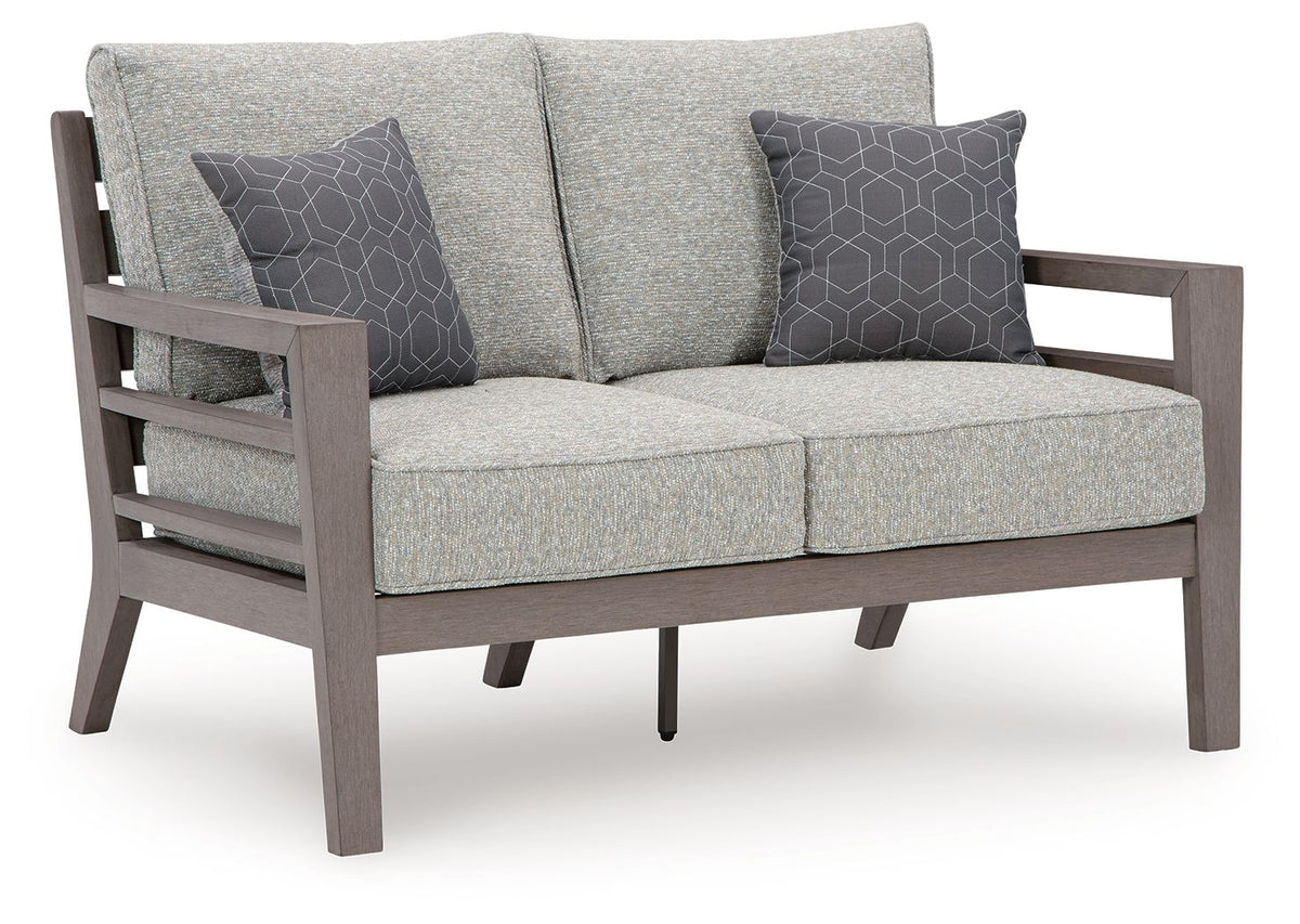 Hillside Barn - Loveseat With Cushion - Gray / Brown