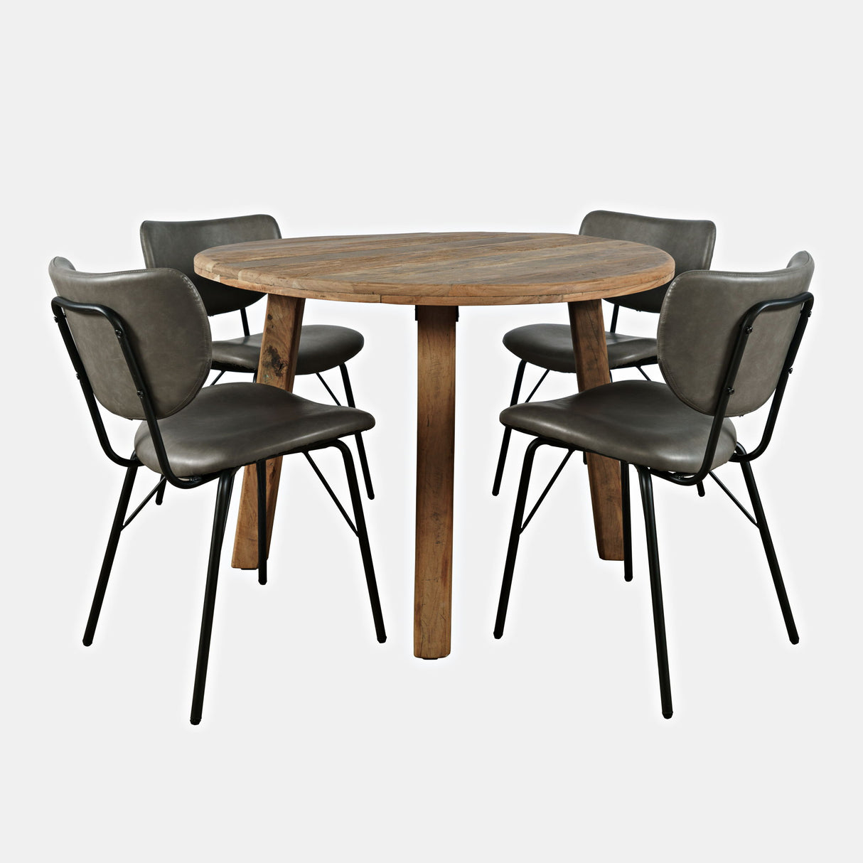 Reclamation - 5 Piece Dining Set With Upholstered Chairs
