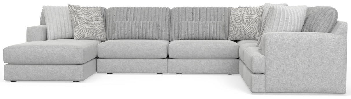 Logan - Upholstered Sectional With Comfort Coil Seating And Accent Pillows Included