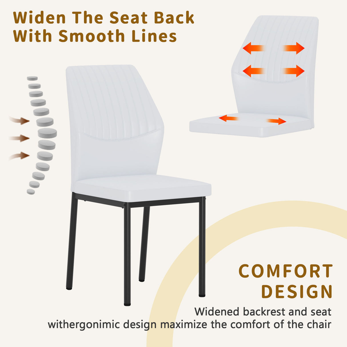 Luxury Simple Chair With Metal Leg