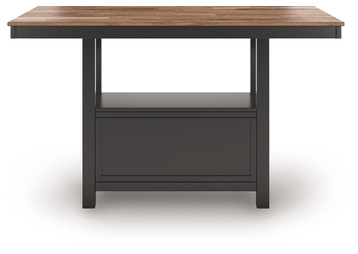 Wildenauer - Rectangular Dining Room Counter Table - Brown / Black