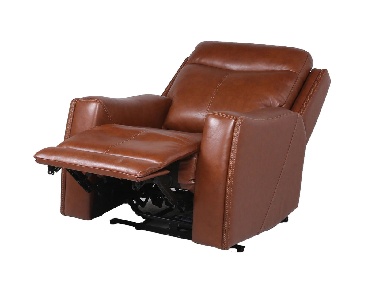 Natalia - Recliner Dual Power Coach - Dark Brown