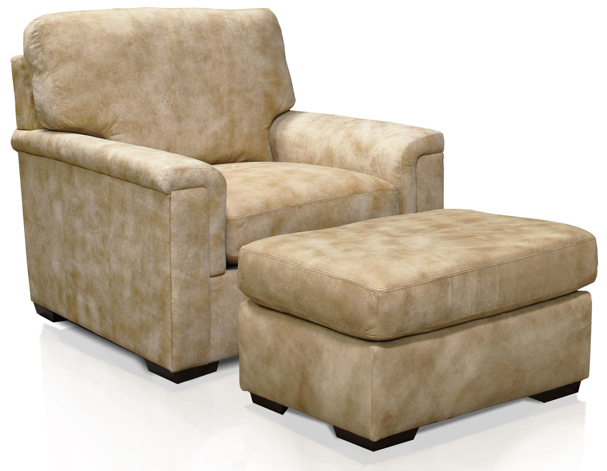 Drew - Leather Ottoman