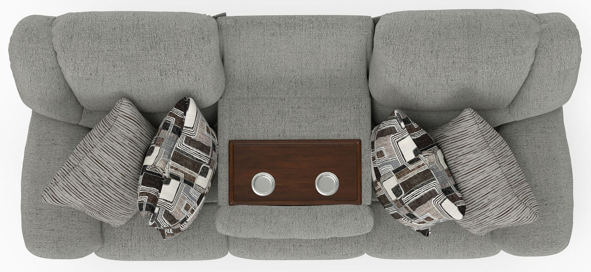 Trifecta - Sofa With 3 Recliners and Drop Down Table