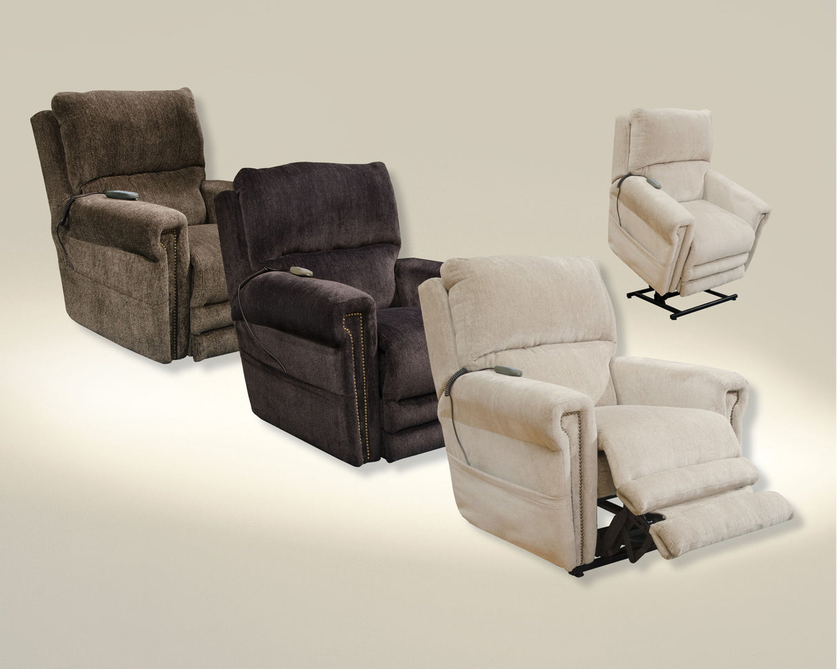 Warner - Power Headrest With Lumbar Power Lay Flat Recliner