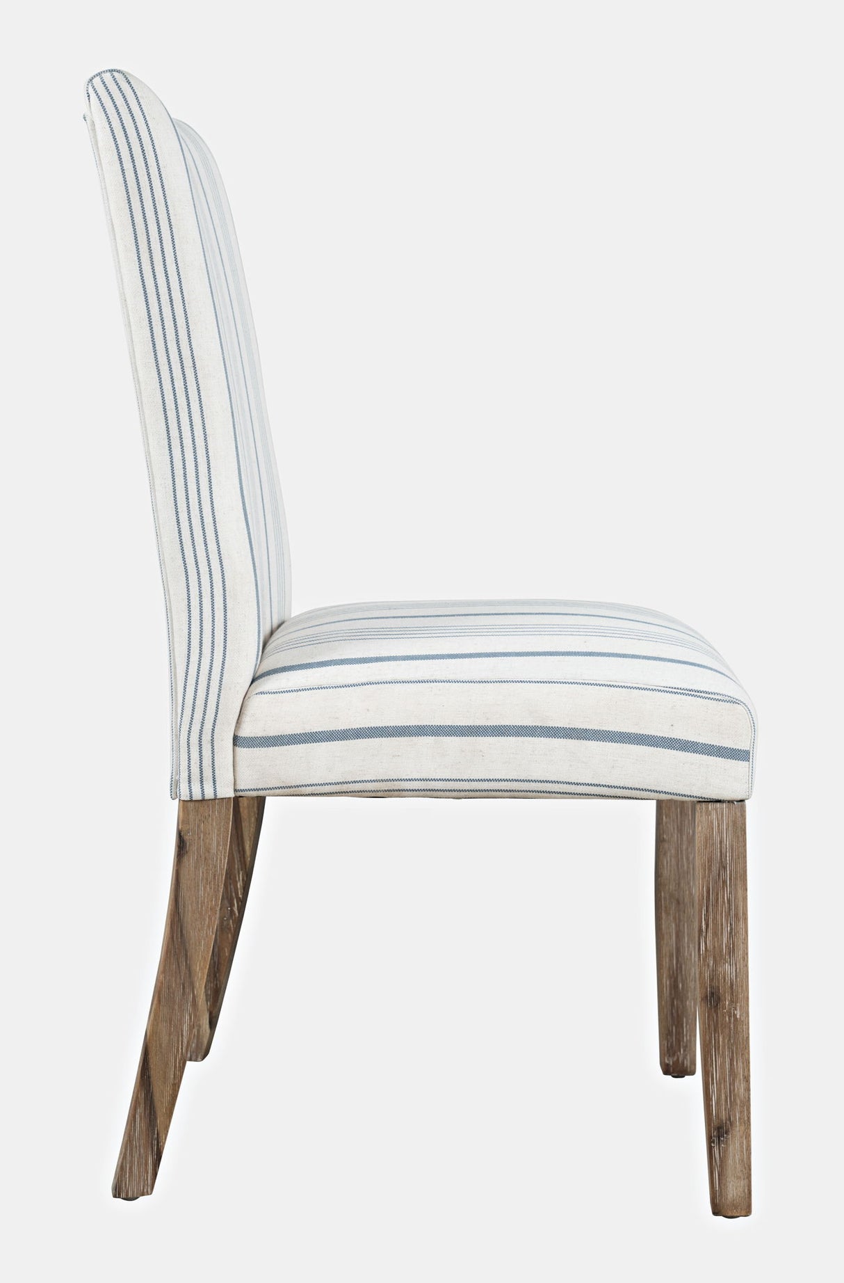 Eastern Tides - Upholstered Dining Chair (Set of 2) - Blue Stripe / White