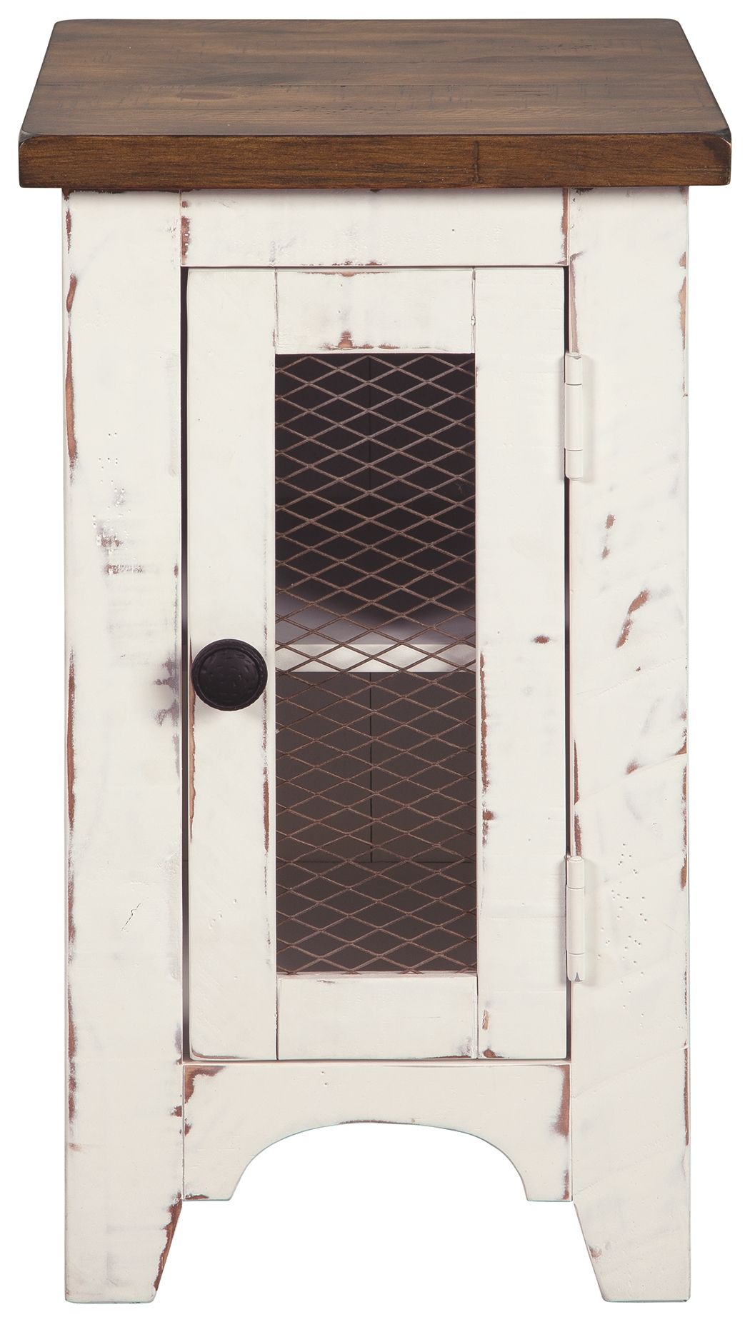 Wystfield - Chair Side End Table - White / Brown