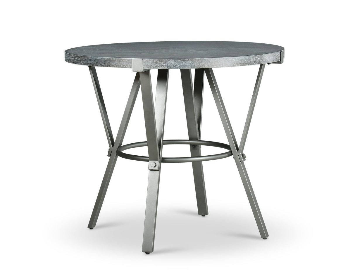 Portland - 3 Piece Dining Set With Round Counter Table - Gray