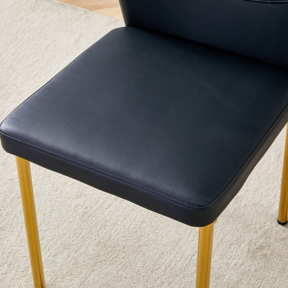 Luxury Simple Chair With Metal Gold Leg