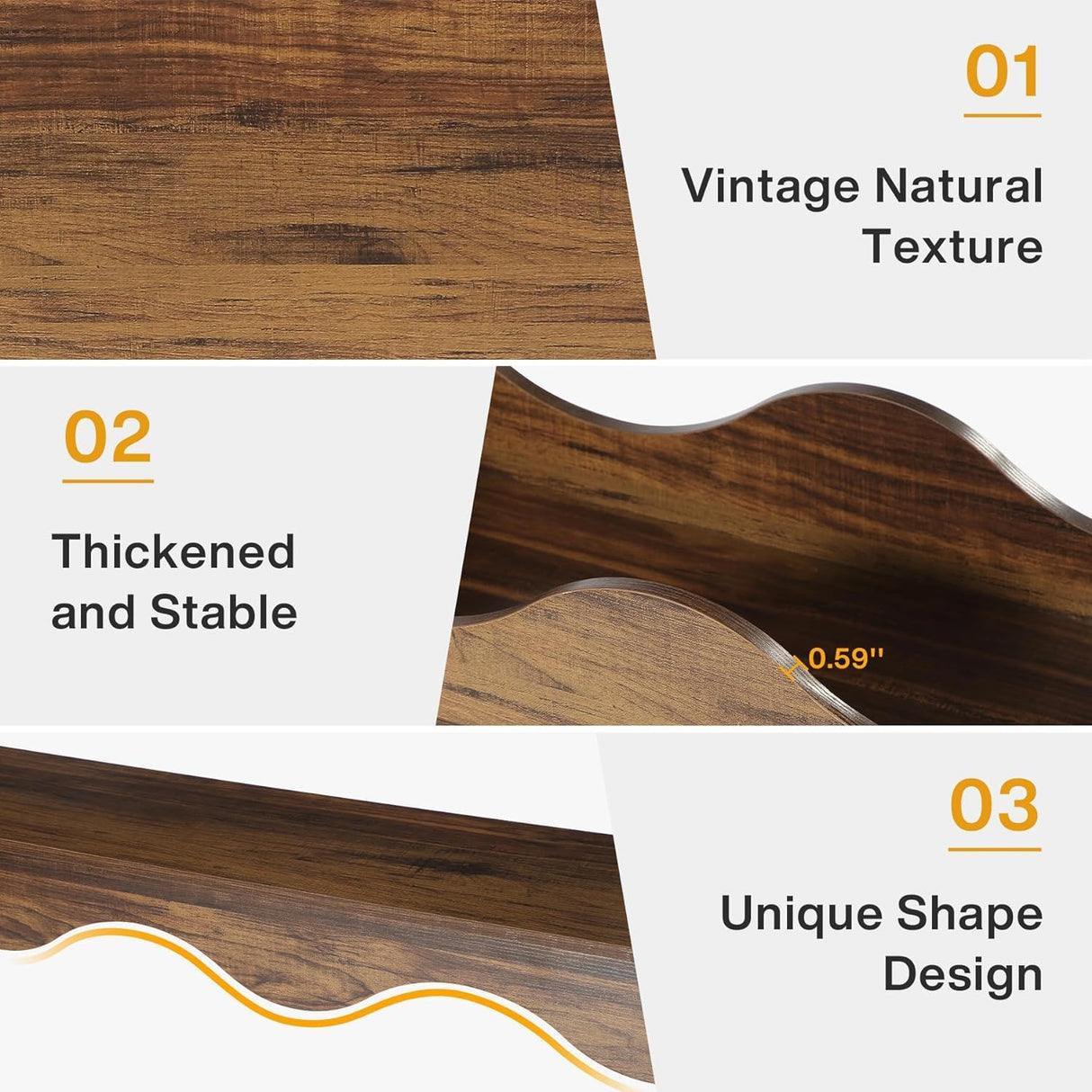 Console Table With Storage, Narrow Entryway Stand For Living Hallway - Light Brown