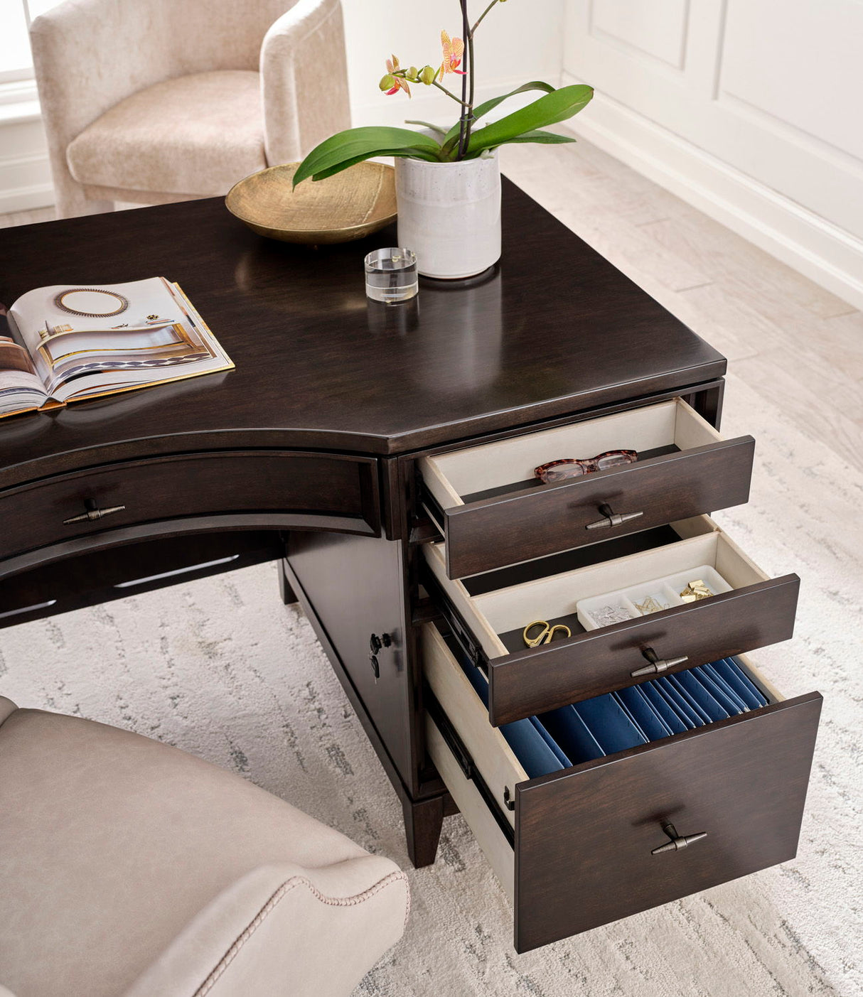 66" Curved Exec Desk