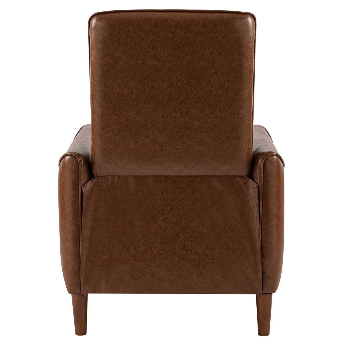 Upholstered Push Recliner Chair With Rubber Wood Legs For Living Room