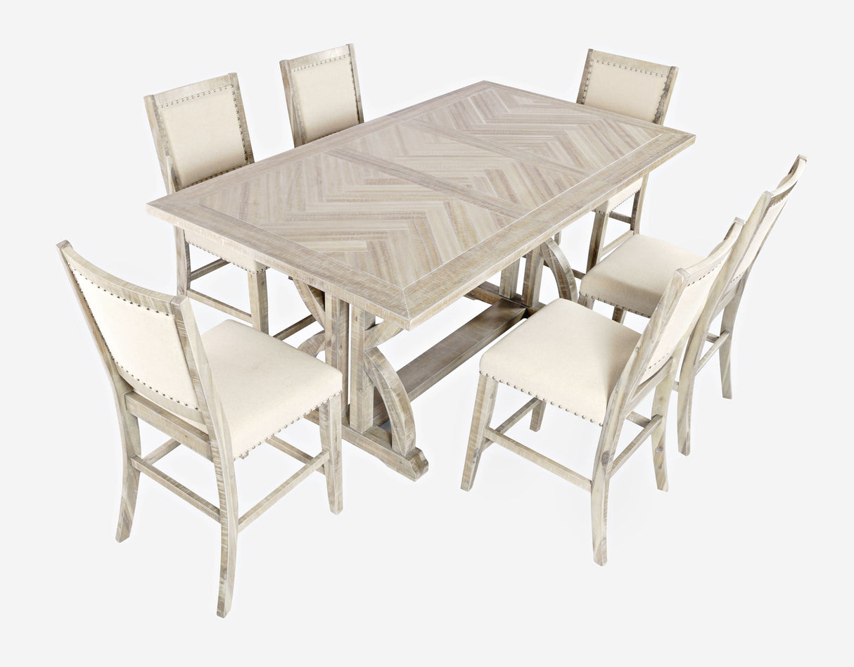 Fairview - 7 Piece Counter Set - Ash / Beige