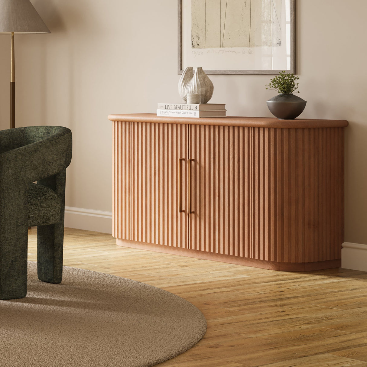 Breck Curved Accent Cabinet