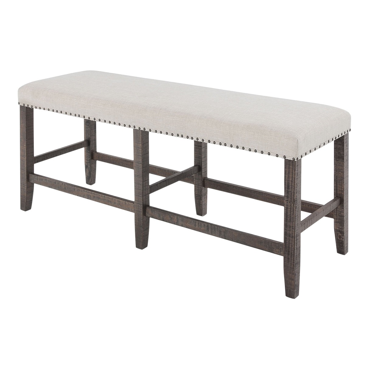 Willow Creek - Counter Bench - Distressed Brown / Beige