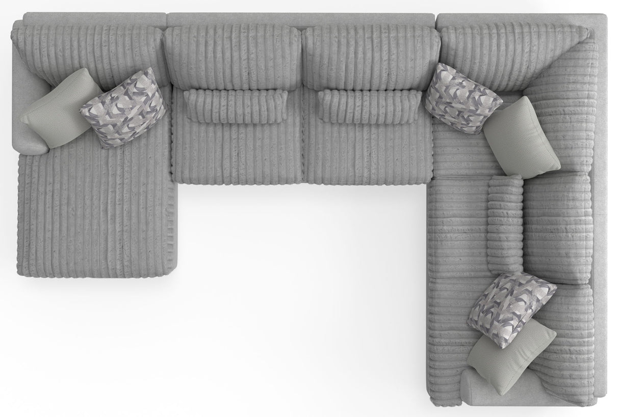 Titan - Sectional With Comfort Coil Seating And Accent Pillows Included