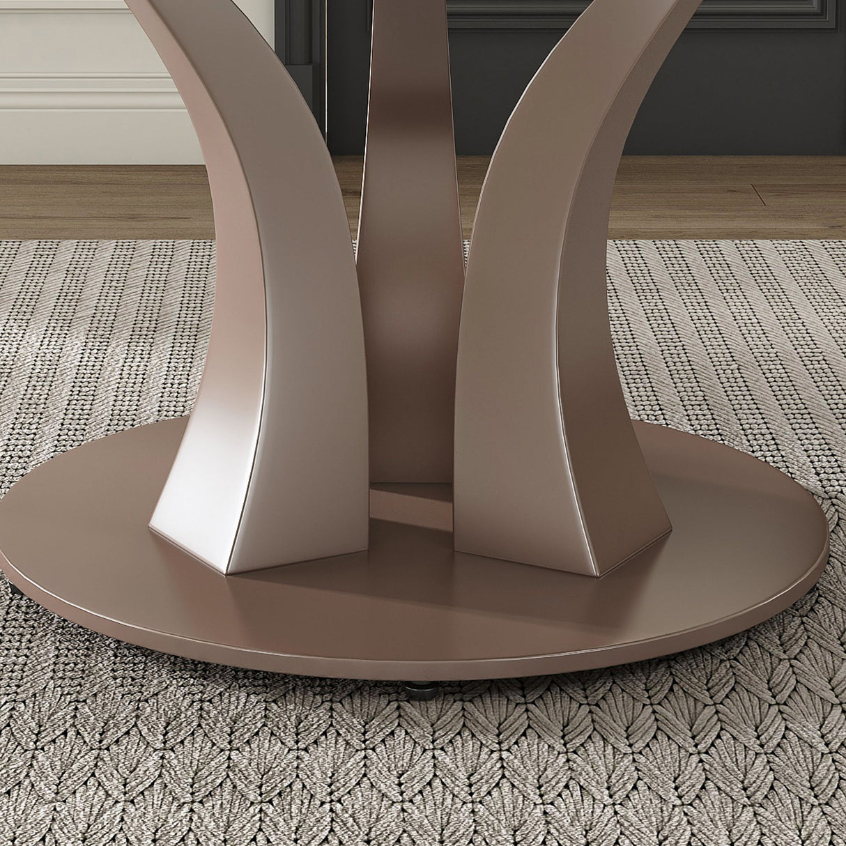 Table With Rotating Tray Scratch & Heat For Kitchen & Restaurant, 4 Chairs - White