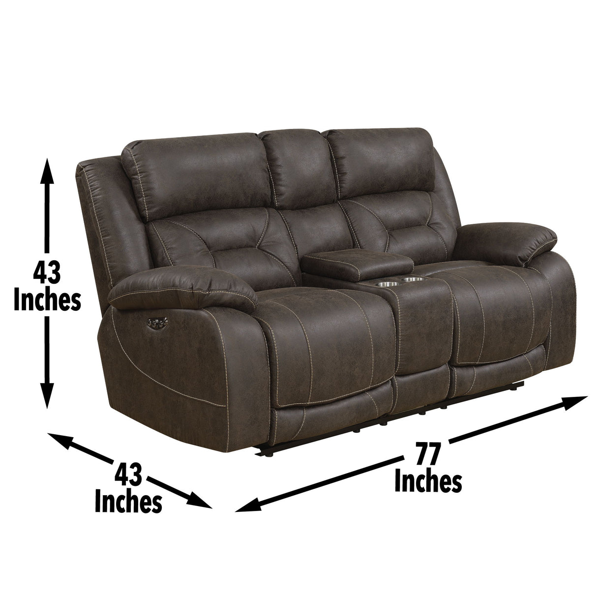 Aria - Power / Power Loveseat With Console