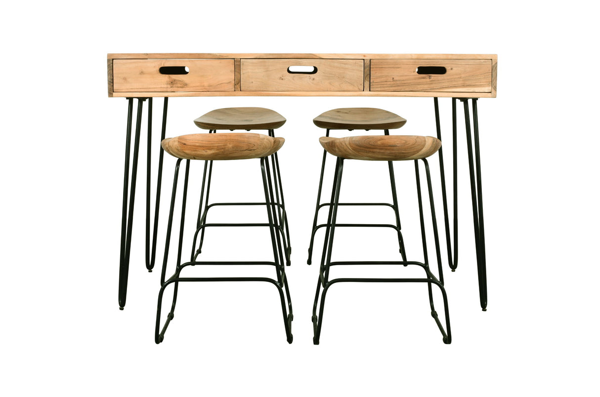 Rollins - 5 Piece Counter Set - Natural
