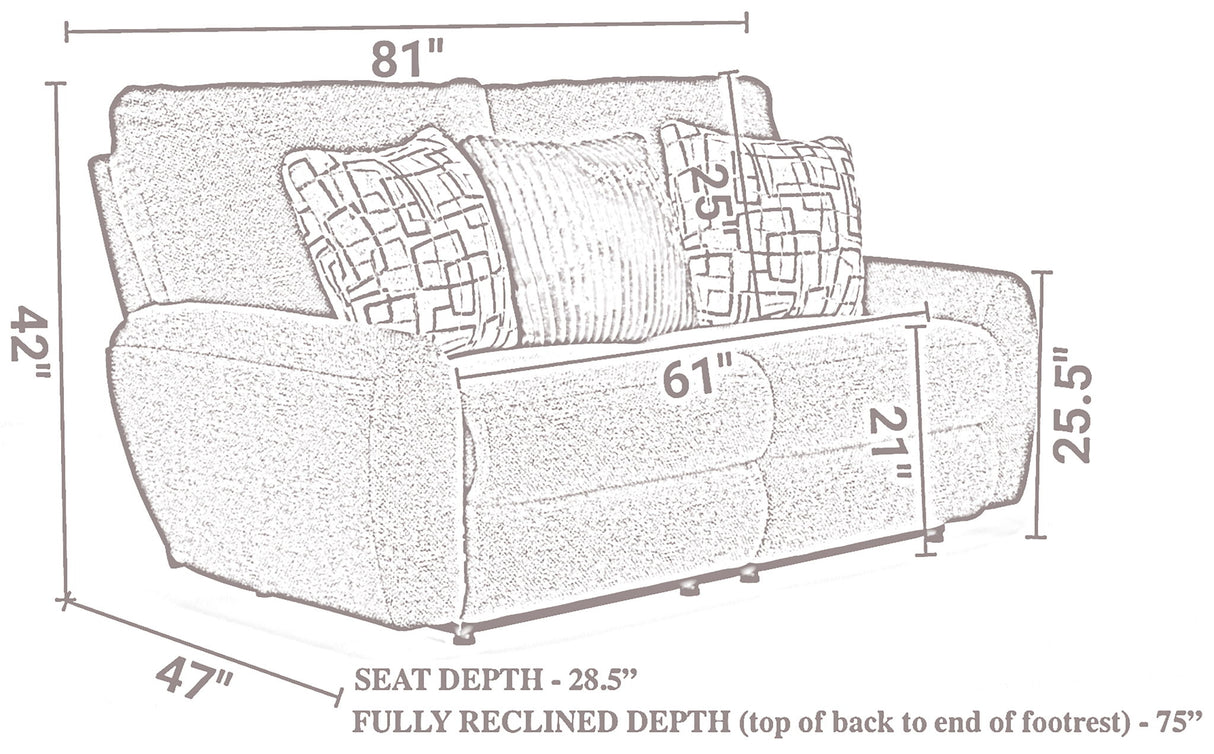Maxwell - Power Deep Seat Reclining Loveseat