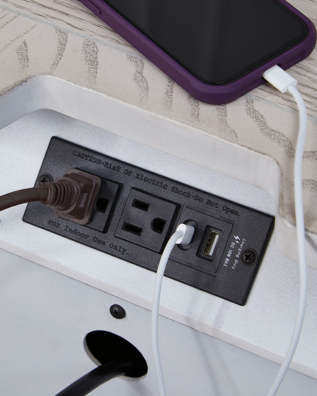 Bruchandi - Three Drawer Night Stand - Antique White