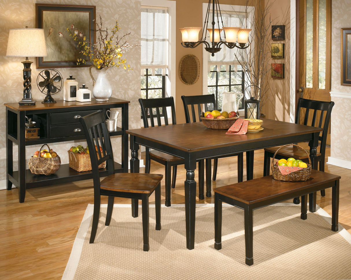 Owingsville - Rectangular Dining Room Table - Black / Brown