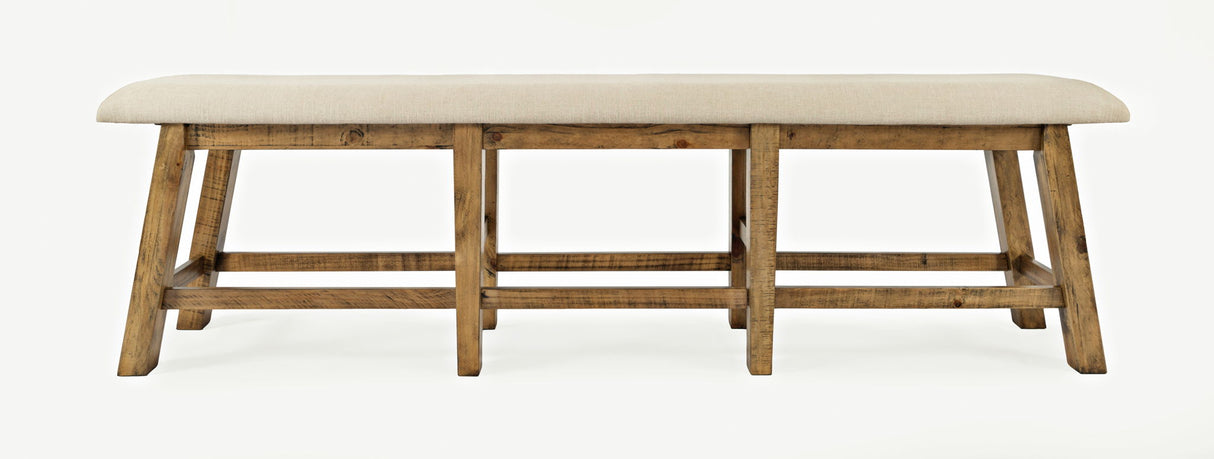 Telluride - Counter Bench - Driftwood Gray / Beige